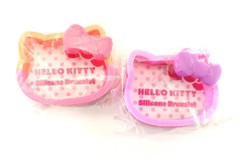 Hello Kitty SILICONE BRACELET Set 2 #45135-5 Orange Pink Sanrio NOS in Package