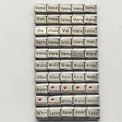 50 Pieces ITALIAN CHARMS 9 MM lot #502 Wholesale New Old Stock NOS Link Pieces