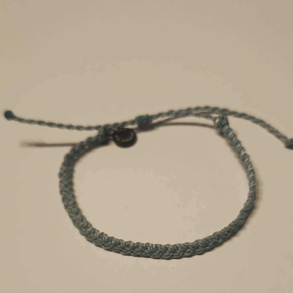 Pura Vida Light Blue Braided Bracelet gallery