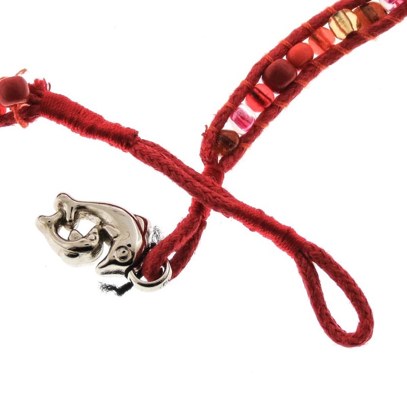 Cool Earthy Red Mixed Color Glass Seed Beads Wrap Bracelet Or Anklet gallery