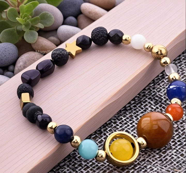 2025TrendingNow Solar System Bracelet Eight Planets Universe Unisex Reiki Gift gallery