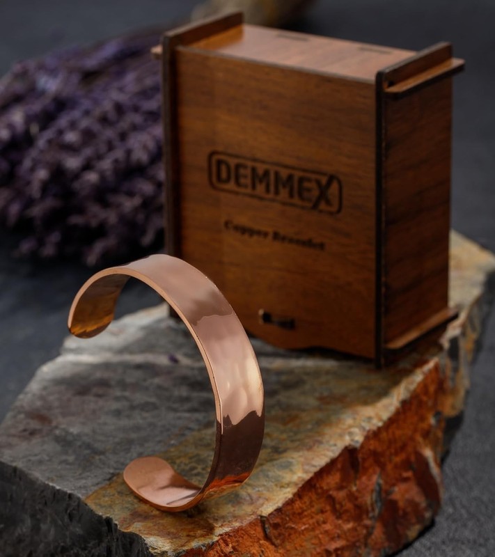 Handcrafted Copper Cuff Bracelet – 100% Pure Turkish Copper, Unisex & Adjustable gallery