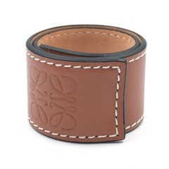 LOEWE Slap Bracelet Small 119.19.336 Calfskin Tan Anagram Leather Brown