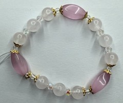 Rose Quartz Crystal Bead Bracelet