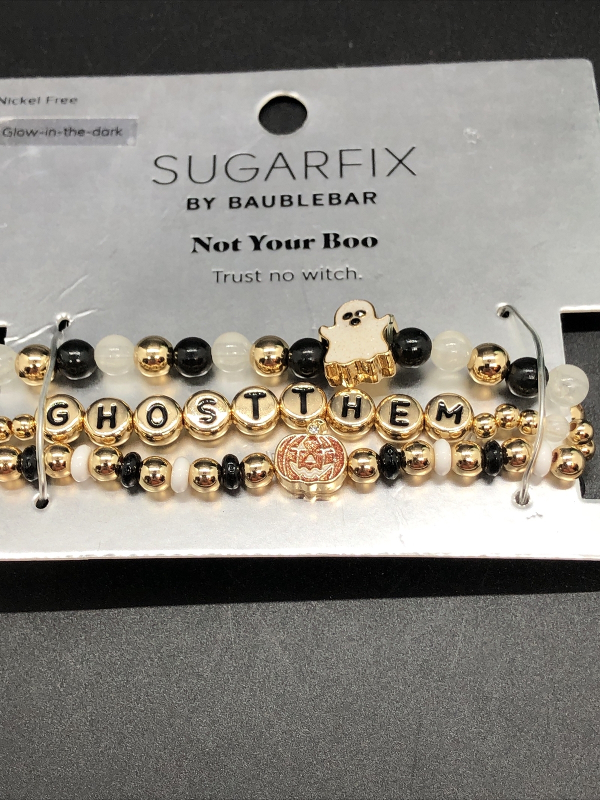 Sugarfix By Baublebar Bracelet Trio Not Your Boo Ghost Them Trust No Witch Glow gallery