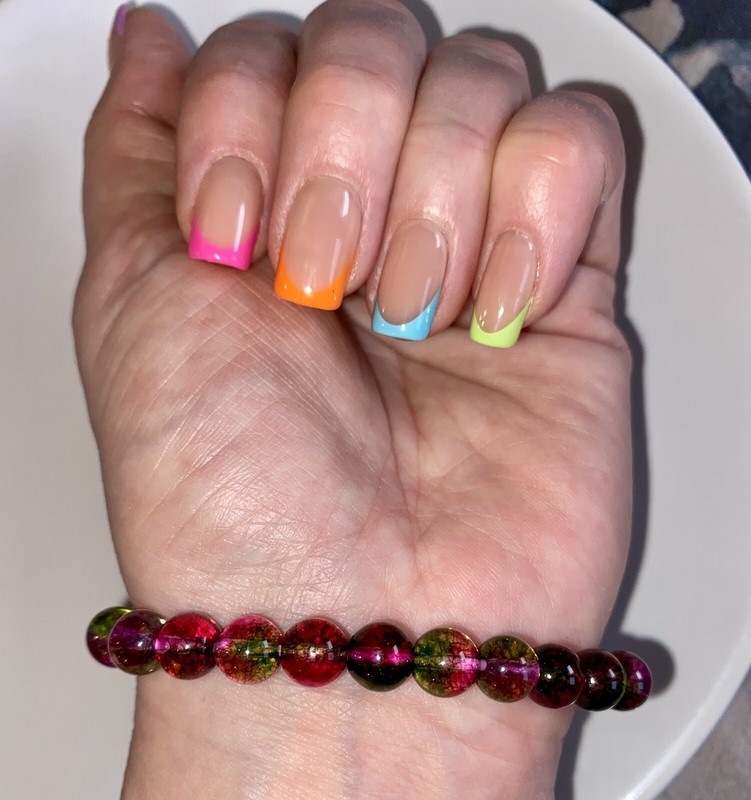 Genuine Watermelon Quartz Tourmaline Round Bracelet 8mm Bead Medium Large M/L gallery