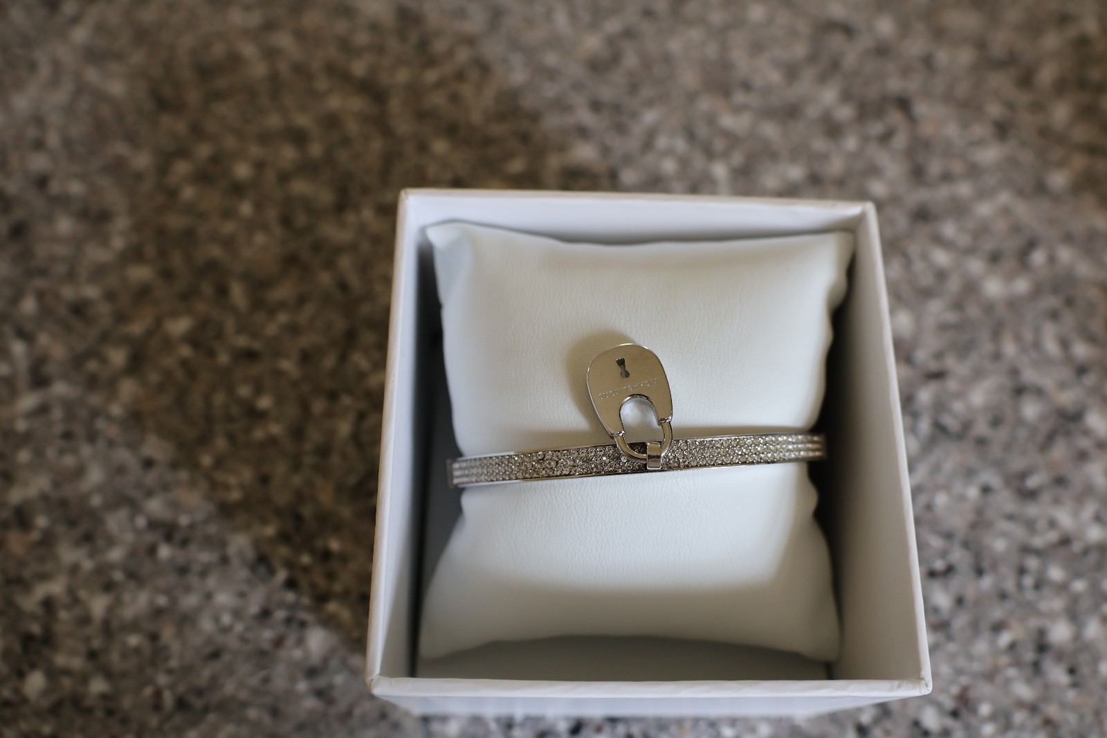 MICHAEL KORS Pavé Crystal Lock Bangle Bracelet gallery