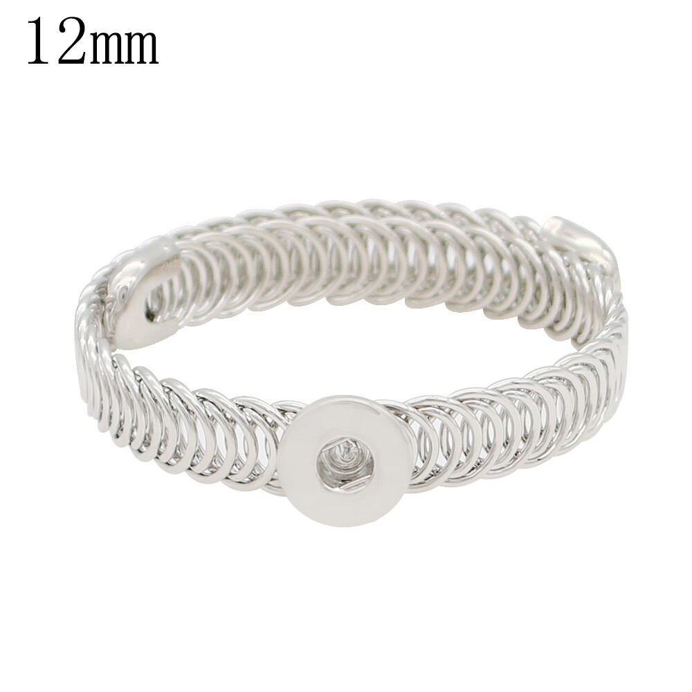 Mini Snap Jewelry Bracelet Silver Plated Wrap fits 12mm Ginger Petite Adjustable gallery