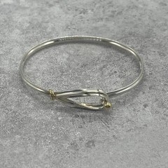 [Used] Tiffany TIFFANY hook and eye bangle combination SV YG rare vintage old