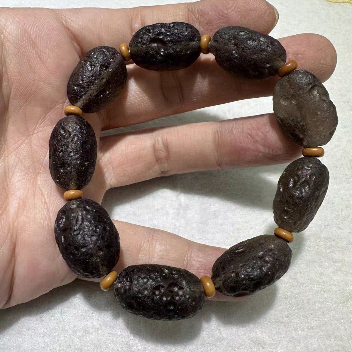 Natural Iron Meteorite Bracele Unique Cosmic Texture Hand-Polished Collectible gallery