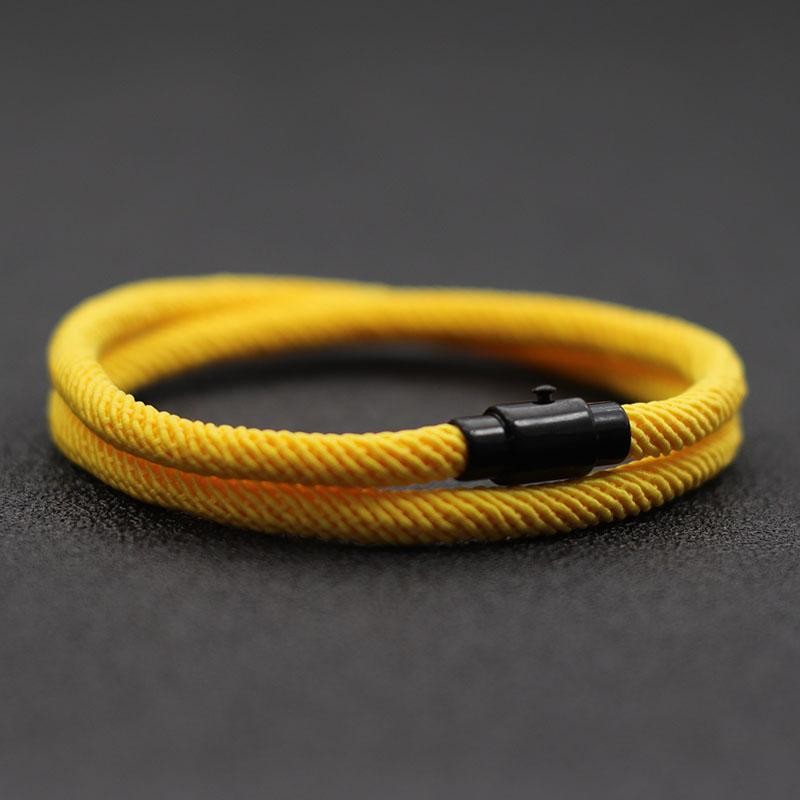Simple Style Men’s Rope Bracelet Double Layer 4mm Thread Fabric Casual Accessory gallery