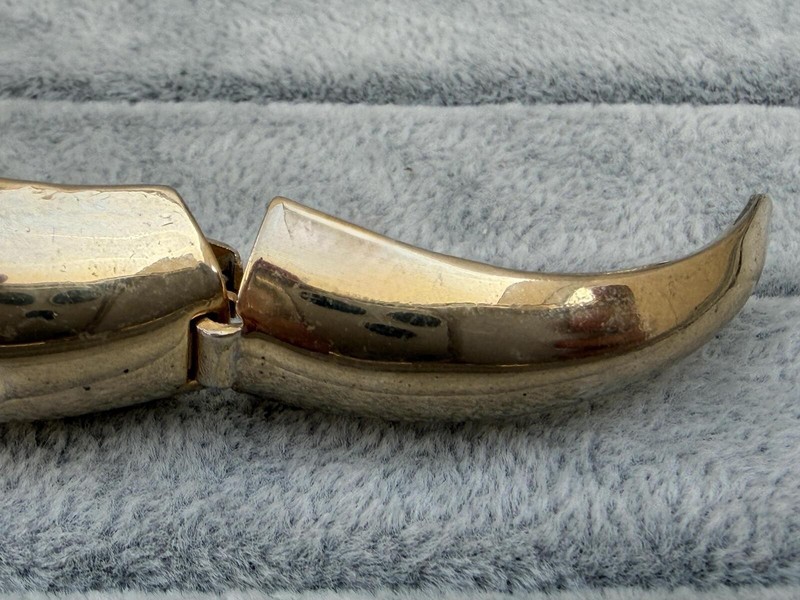 Vintage Bangle Goldtone Hinged Coro Pegasus Signed Jewellery gallery
