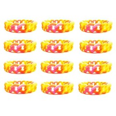 Bracelet Party Favors for Girls and Women Tie-Dye Silicone Chain Bracelet 12 pcs