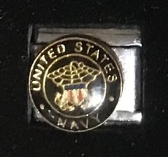 United States Navy Wholesale Italian Charm Enamel Link 9MM K55