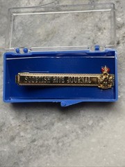 Mason 33° Tie Clip Bar Masonic SCOTTISH RITE JOURNAL Gold Tone Very Rare