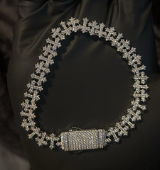 VVS1 DIAMOND CROSS 7 INCH BRACELET (comes with authentication)