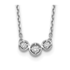 925 Sterling Silver Sterling Shimmer Sterling Silver Rhodium-plated 16 inch 3 St