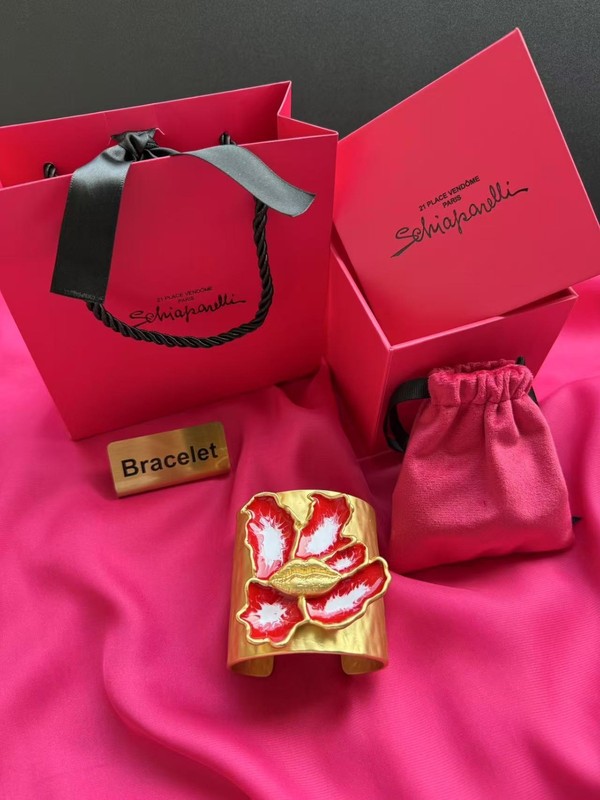 Schiaparelli Lip Cuff Bracelet. With Box and Dust Bag. gallery