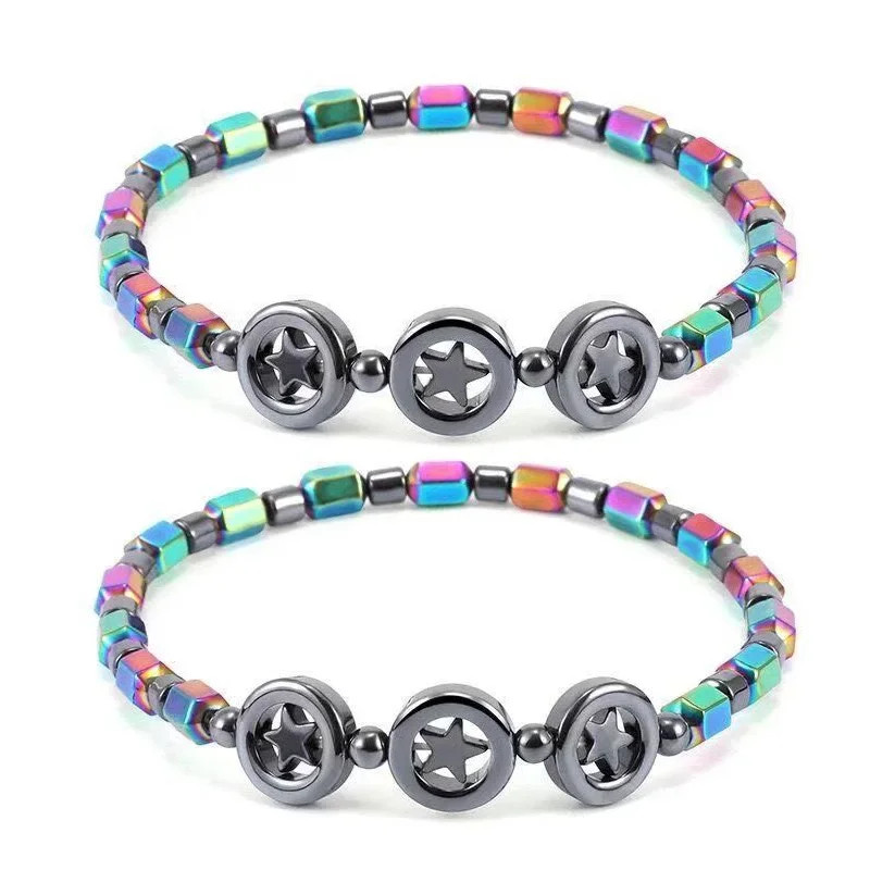 2Pcs Magnetic Weight Loss Effective Anklet Bracelet Black Gallstone Slimming Sti gallery