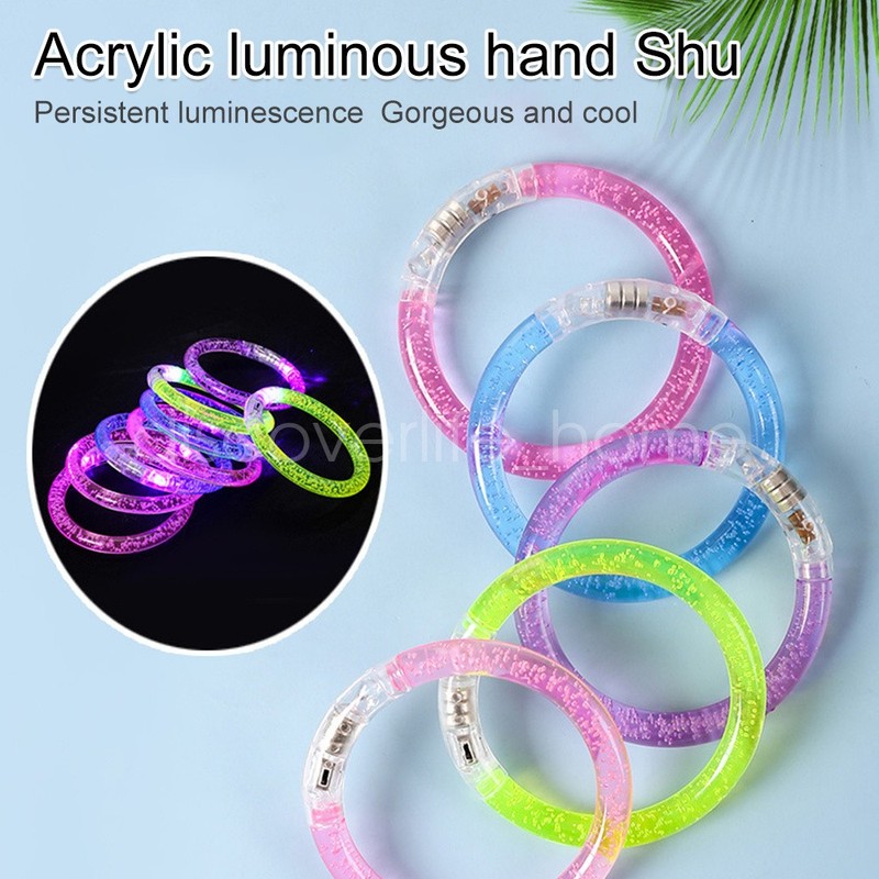 10PCS LED Light Up Flashing Glow Sticks Bracelet Wristband Party Supplies gallery