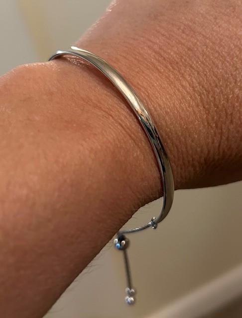 Silver Tone Bolo Bracelet – Adjustable Slider | Minimalist Modern gallery