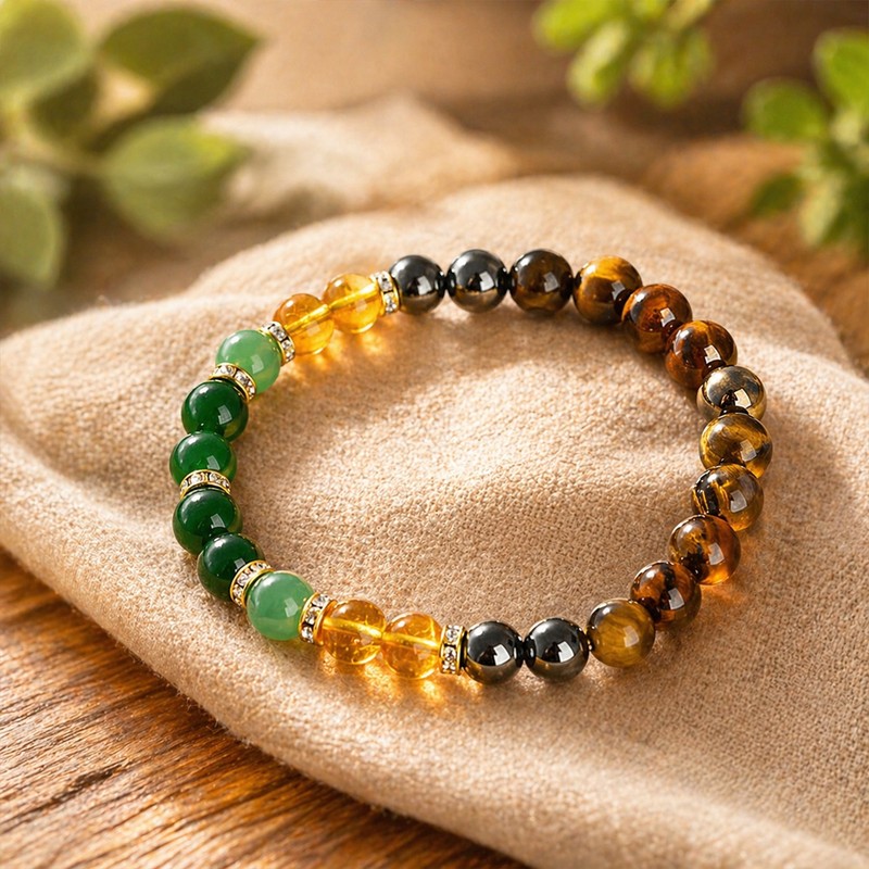 Stretchable Money Gemstone Bracelet Beads Attract Wealth for Women Men Gifts gallery