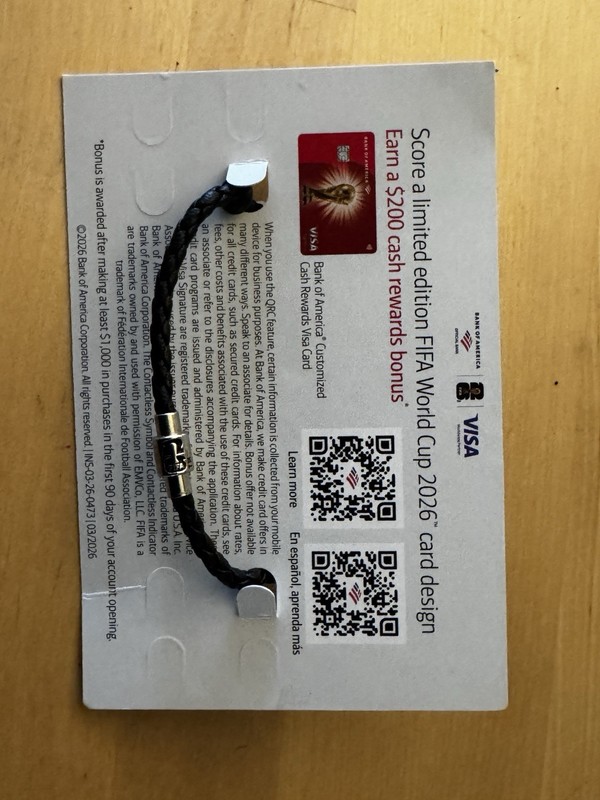 RARE NYC Bank of America FIFA World Cup 26 Charm Bracelet Black Dangle gallery
