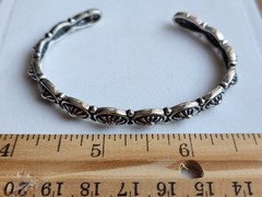 AMERICAN WEST STERLING SILVER CONCHA DESIGN CUFF, 20 GRAMS, MADE IN USA