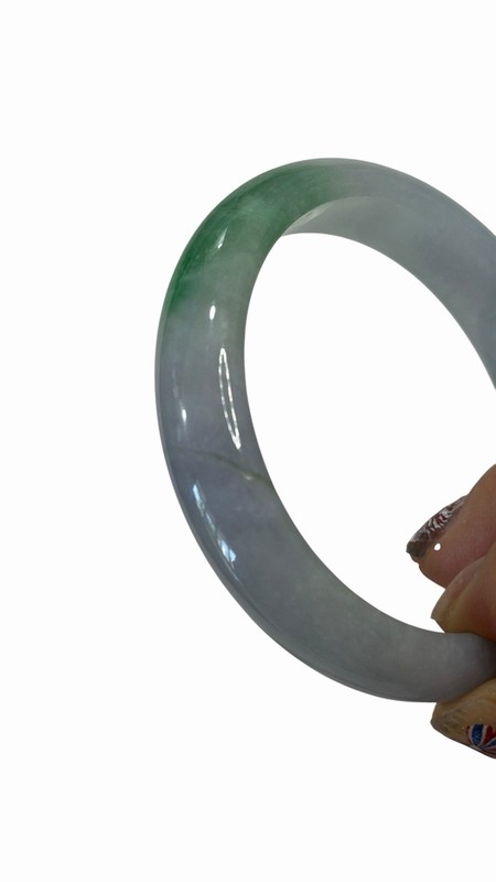 625: A Tri- Color Jadeite Bangle 56mm DM gallery