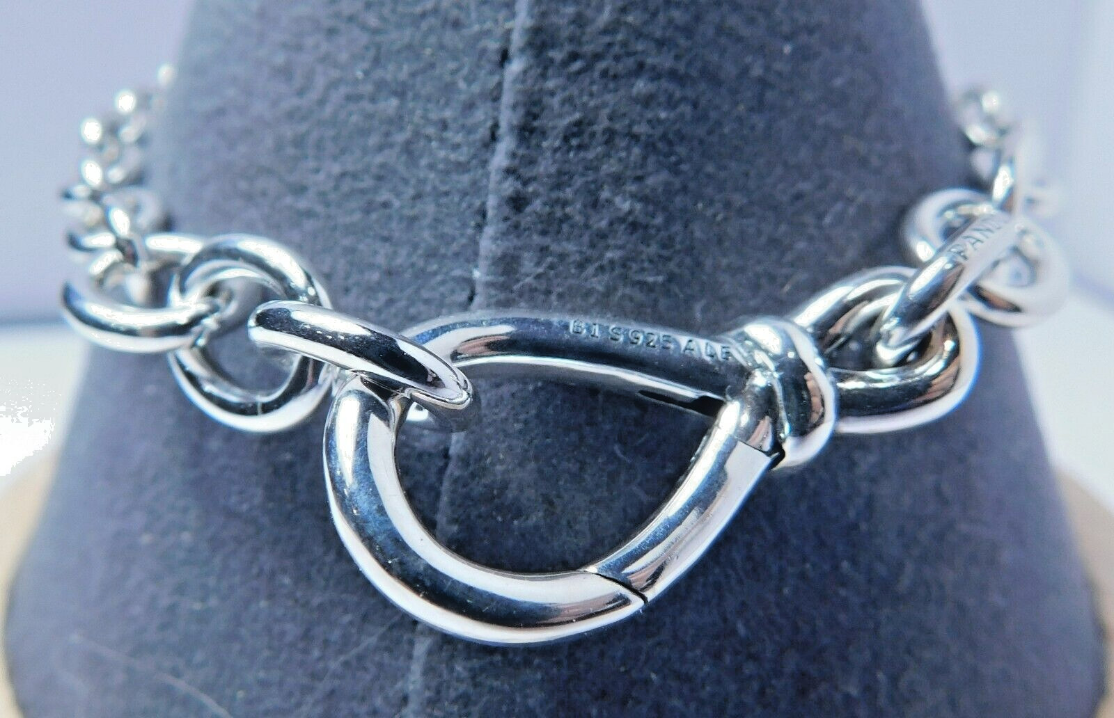 Authentic Pandora Bracelet, Chunky Infinity Knot Chain 598911C00 gallery