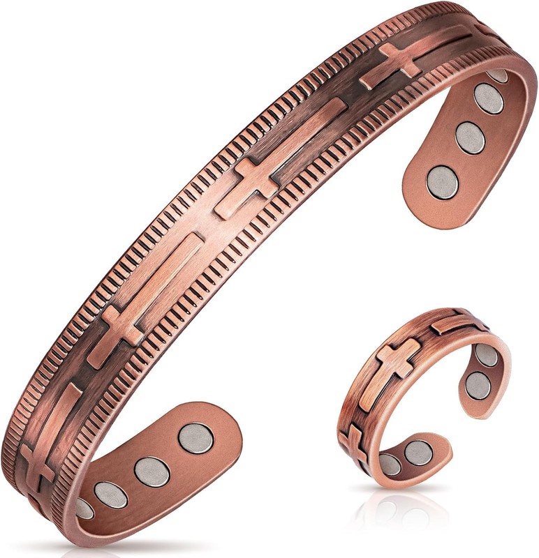 Pure Copper Magnetic Jewelry for Women - Joint & Energy Support Ring & Bracelet gallery
