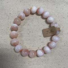 Pink Agate Bracelet Natural Stone Agate Gemstone Jewelry Gift for Women