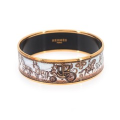 HERMES Email GM Bracelet Bangle Multicolor Gold Accessory 90324058