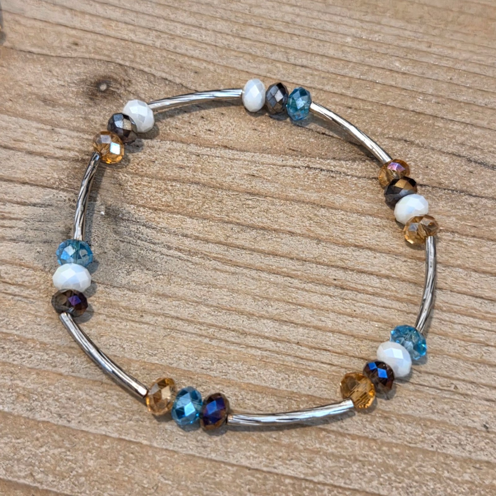 Cookie Lee Glass & Resin Beaded Stretch Bracelet Set of 3 gallery