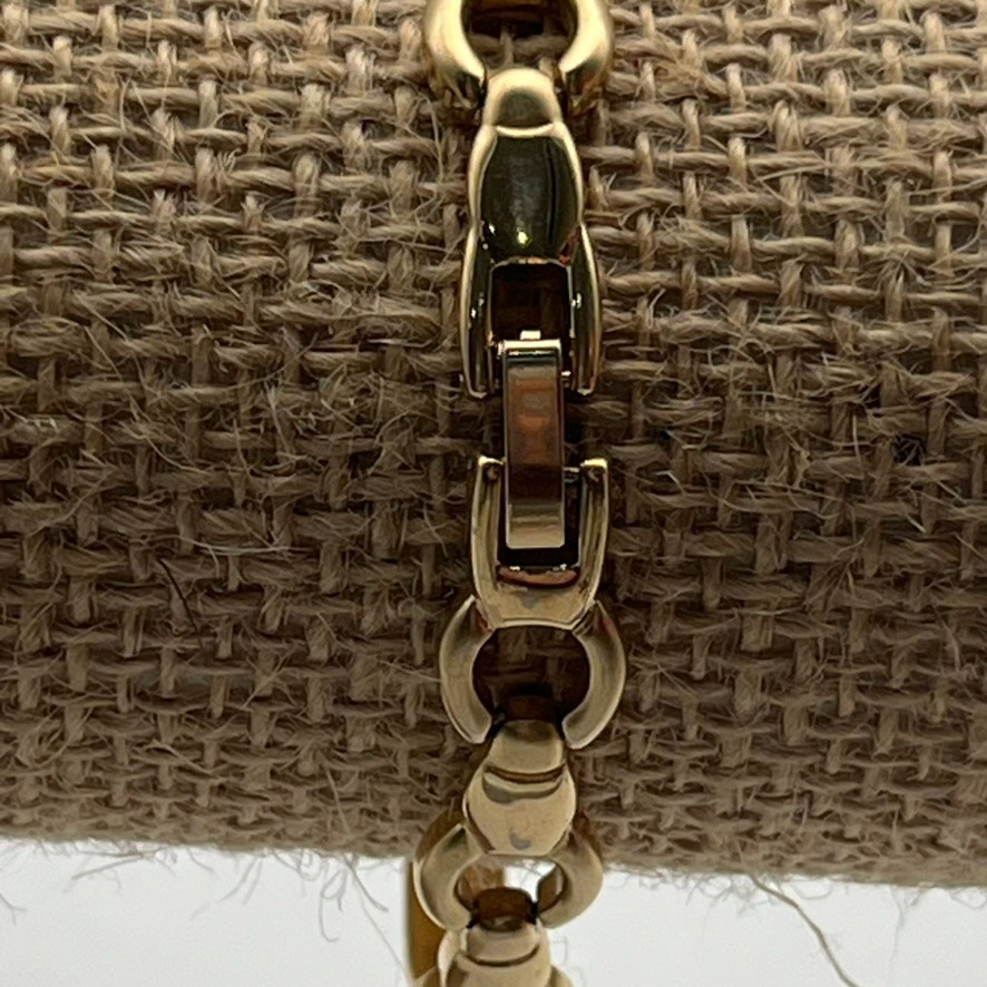 PD Gold Tone Fold Over Circle Chain Bracelet gallery
