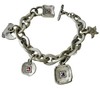 Danon Charm Bracelet Bird Star Floral 7” Silver Pewter Link Beach Nautical gallery
