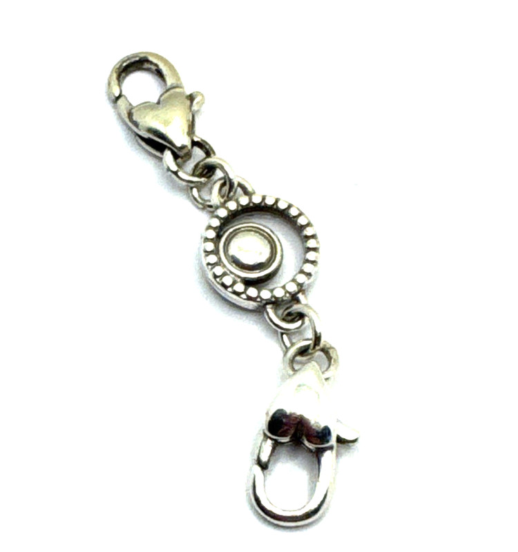 Brighton Halo Blue Crystal Silver Custom Extender Bracelet/Necklace gallery