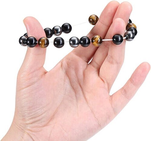 2 PCS Tiger Eye Natural Stone Obsidian 8mm Beaded Bracelet Men Women Jewelry gallery