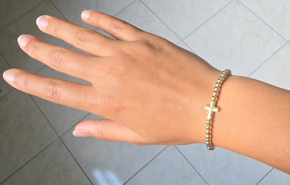 listine gold bracelets for women (gold cross)