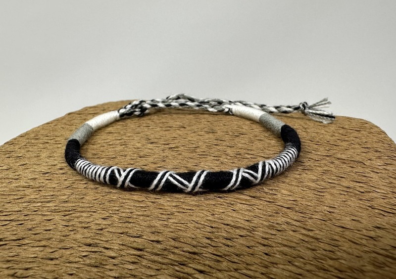 Handmade Adjustable Braided Bracelet – Black White & Multicolor Unisex Gift gallery