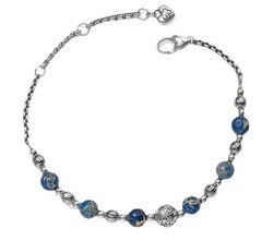 BRIGHTON HALO ODYSSEY EARTH BRACELET SILVER-BLUE NWOT. VHTF!