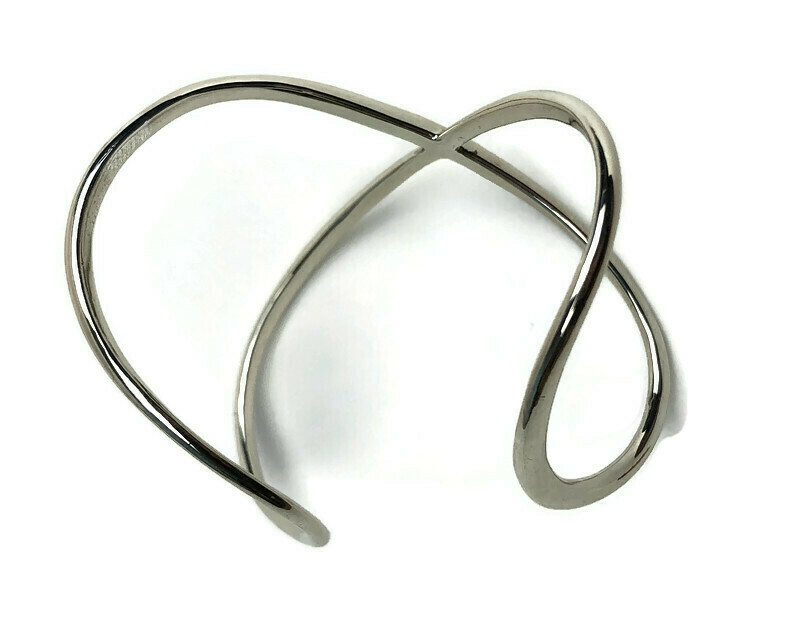 Stella & Dot Sculpted X Silver Cuff Bracelet gallery