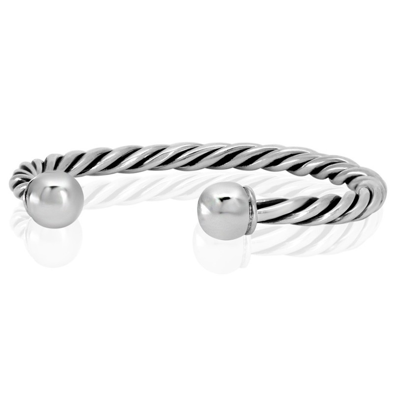 High-Quality Cuff Bracelet for Men & Women made of Solid 925 Sterling Silver. gallery