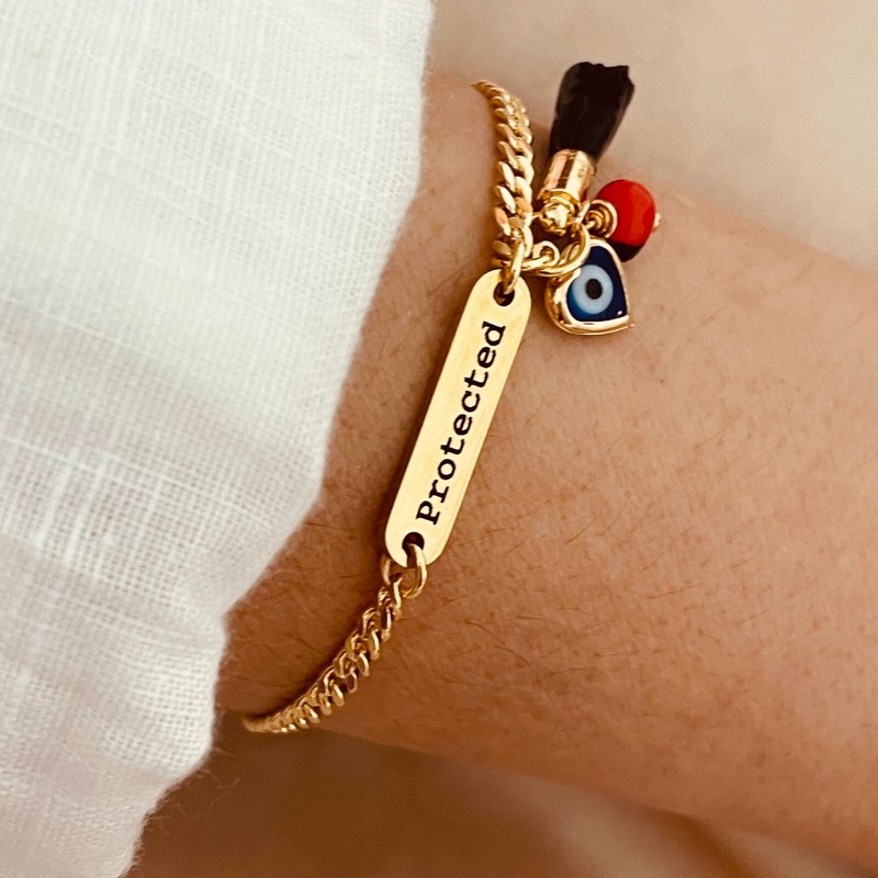 Azabache Bracelet, Evil Eye Bracelet, Natural Jet Hand, Personalized Bracelet gallery