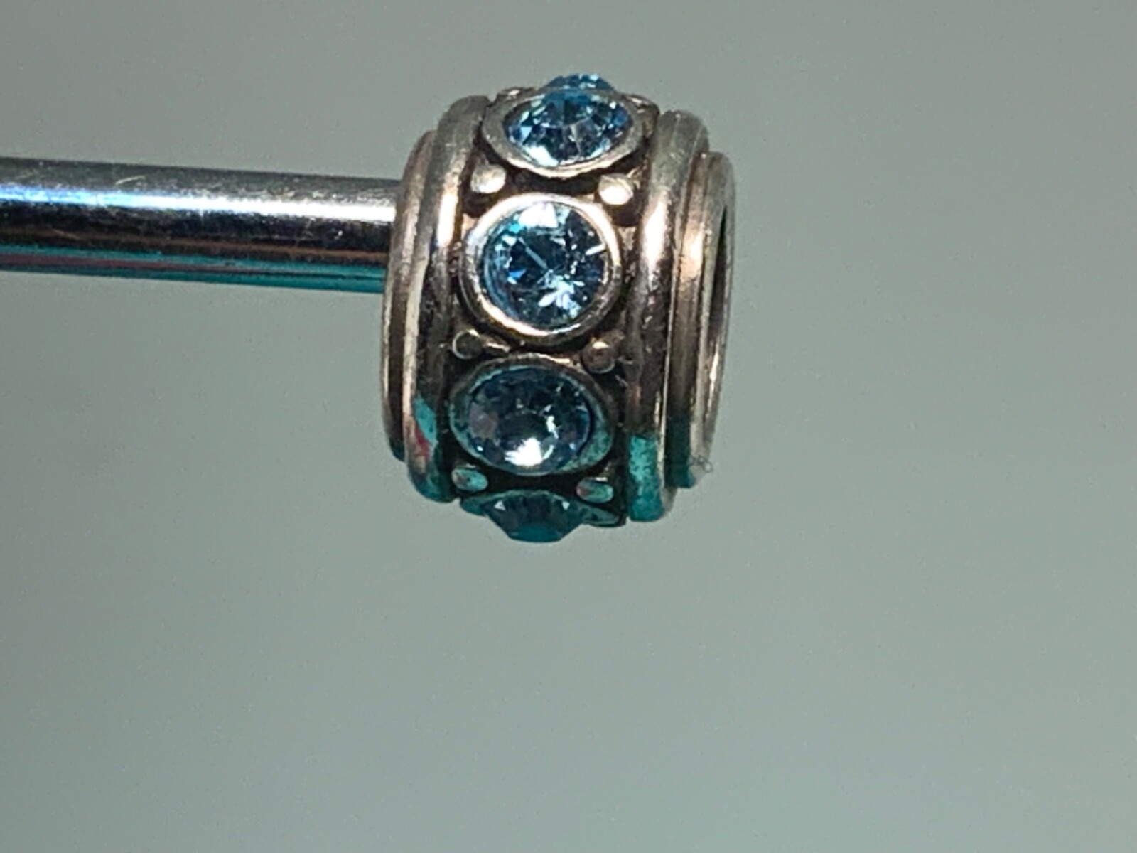 🌸 Brighton Silver Light Blue Glam Spacer Bead (B4) 🌸 gallery