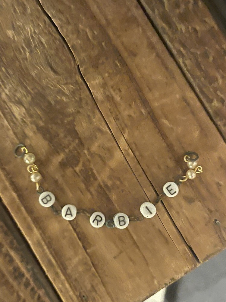 Vintage Handmade 1960’s Barbie Charm Letter Bracelet