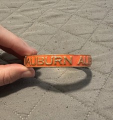Women’s CANVAS University of Auburn Tigers Enamel Hinge Bangle Bracelet Orange