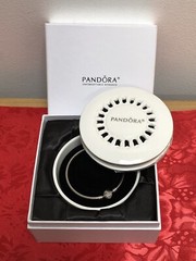 Authentic PANDORA HEART OF WINTER 7.5″ Bangle “You Melt My Heart” &Porcelain Box