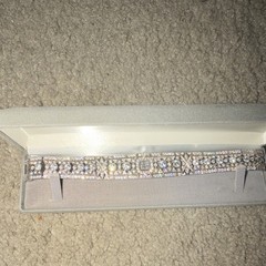 925 Silver Moissanita Round Link Tennis Bracelet Box