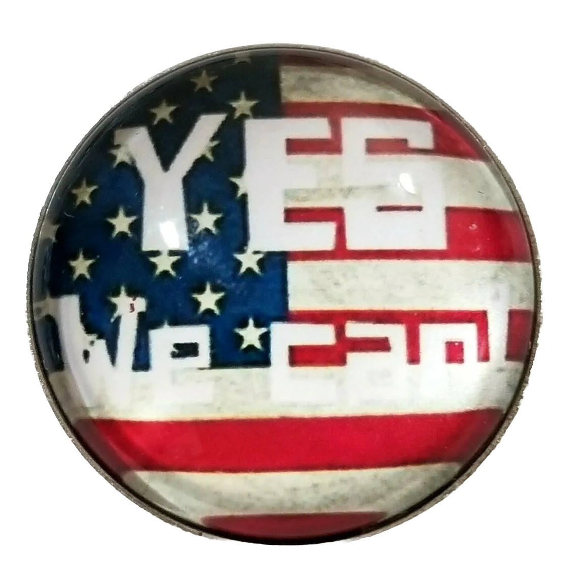 YES WE CAN FLAG 18mm/20mm GINGER SNAP BUTTON POPPER FOR INTERCHANGEABLE JEWELRY gallery